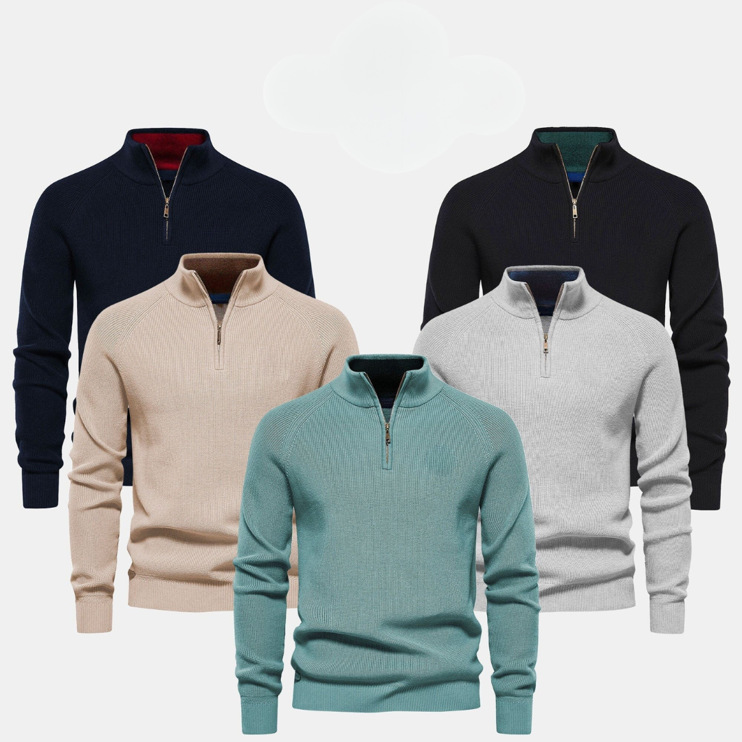 Pull à col zippé pour homme (déstockage)